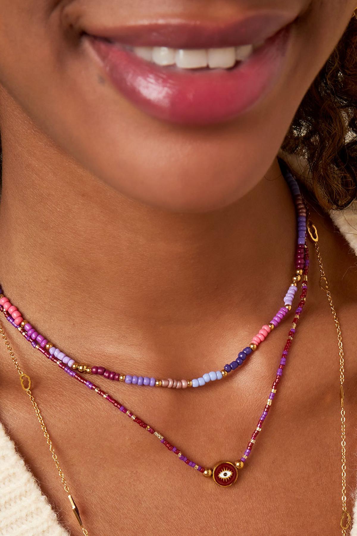 Evil eye purple ketting