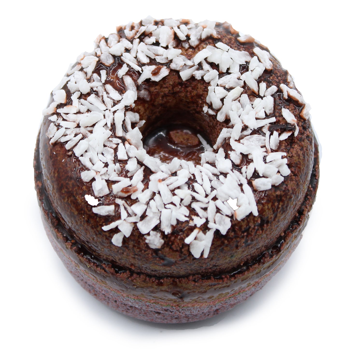 Chocolade en kokos donut bruisbal