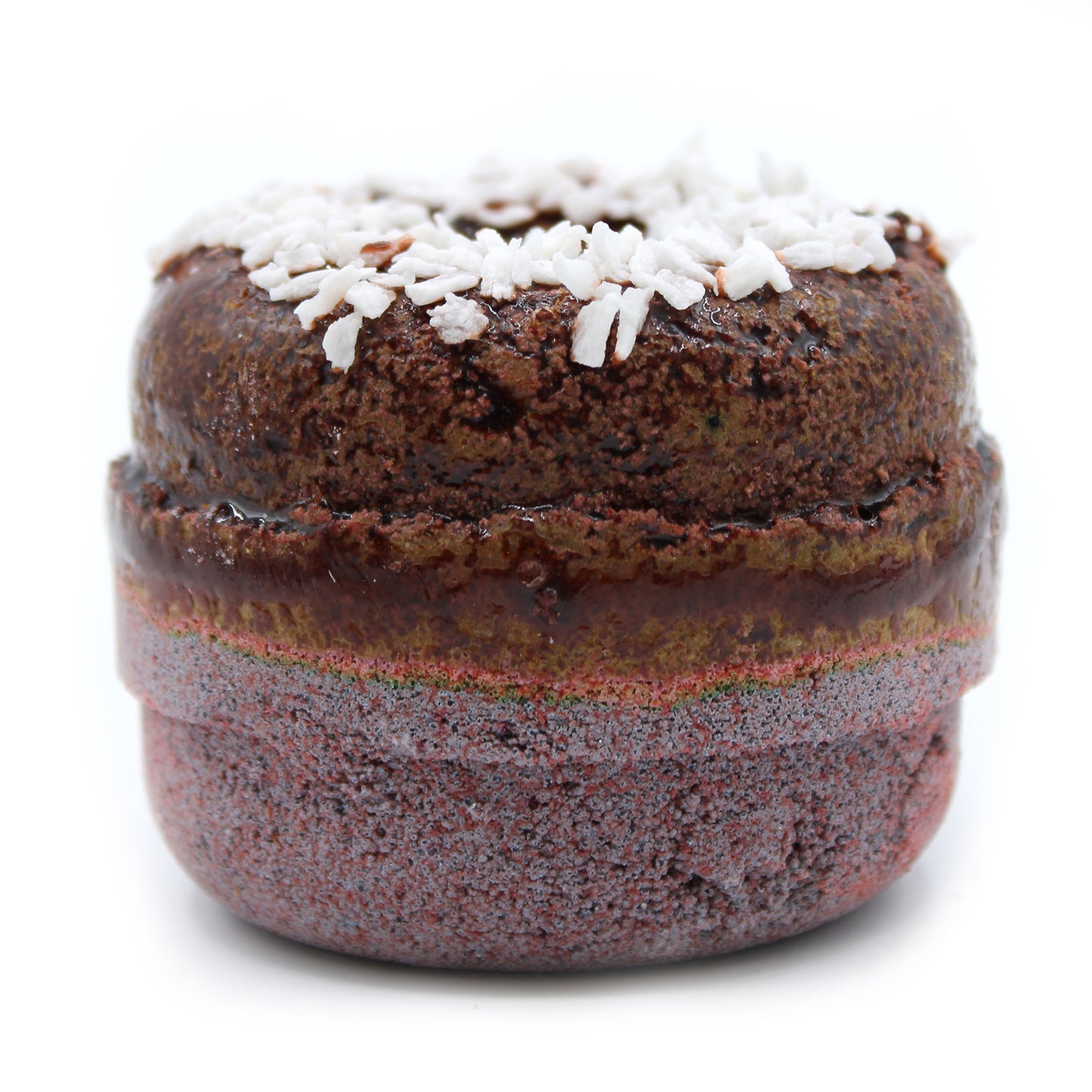 Chocolade en kokos donut bruisbal