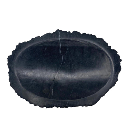 Zwart versteend hout zeep bakje