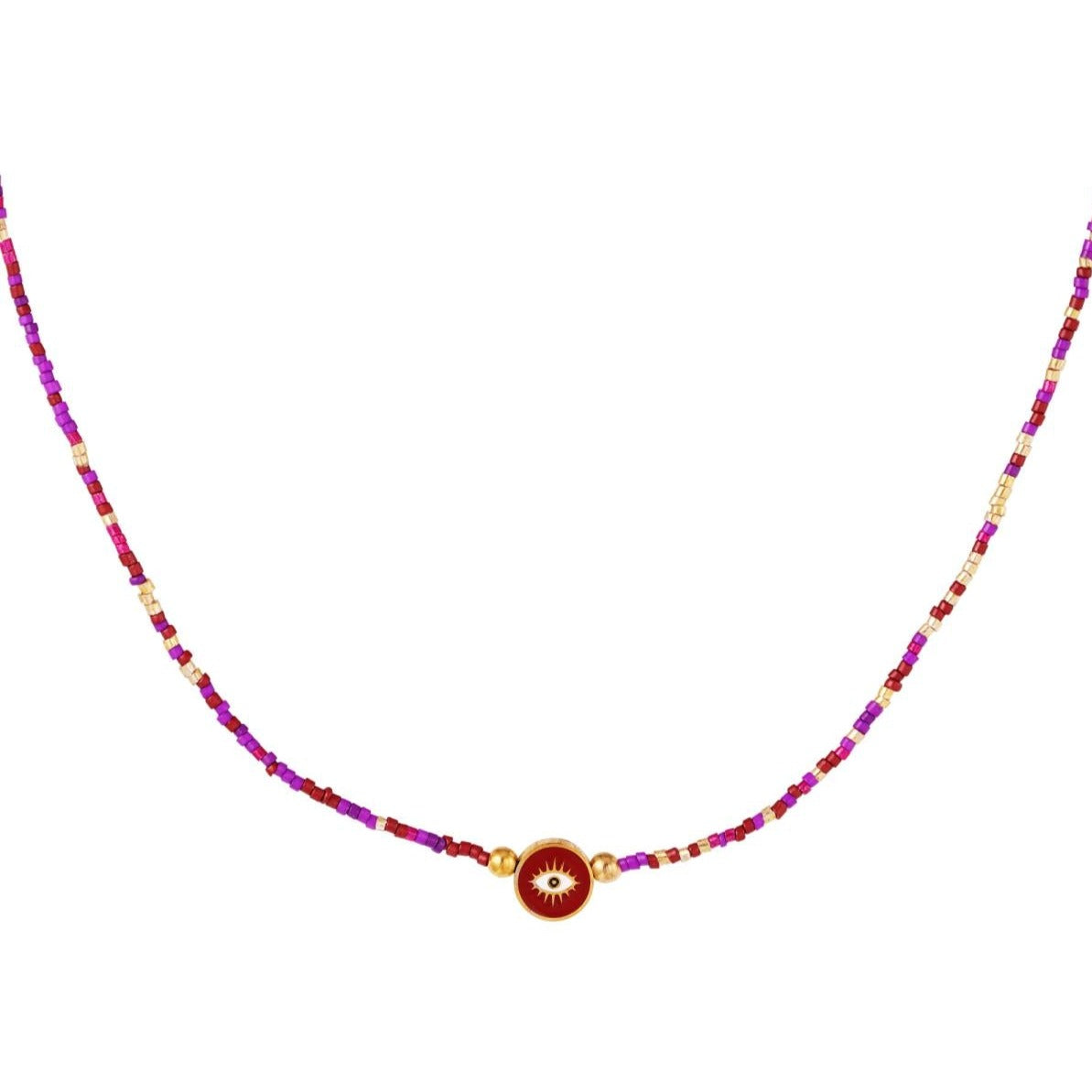 Evil eye purple ketting