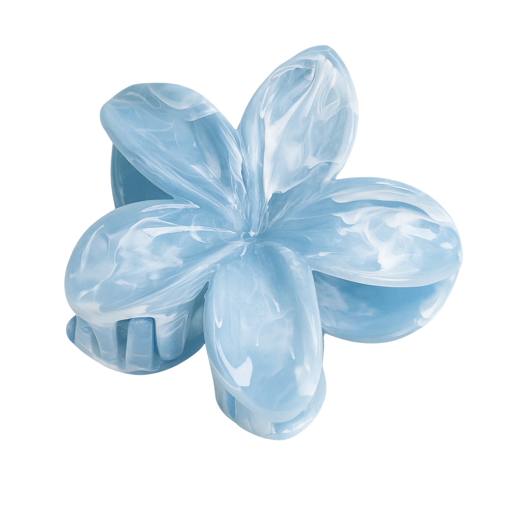 Flower haarclip blauw