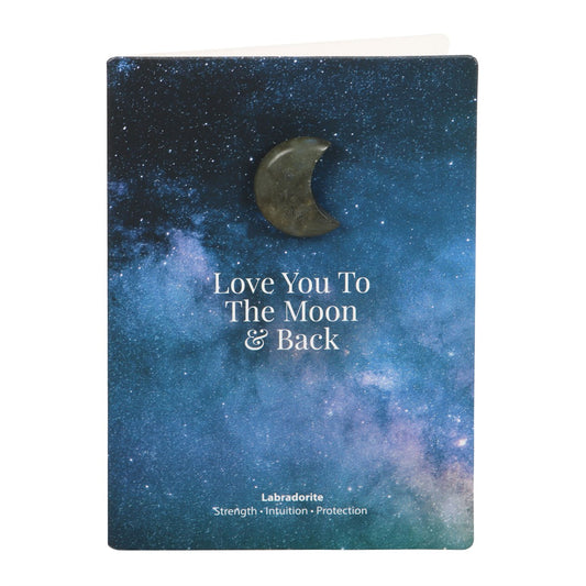 Love you to the moon labradoriet kaart