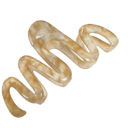 Wavy haarclip bruin