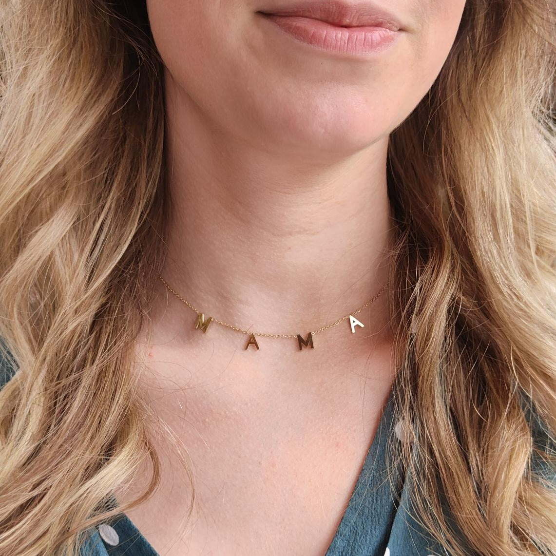 Dear mama ketting goud