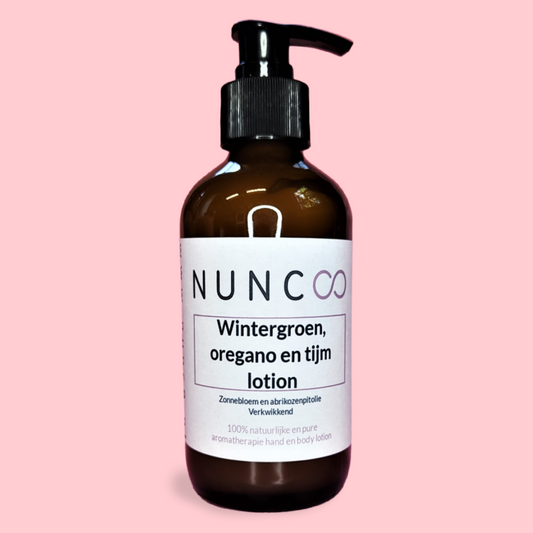 Wintergroen, oregano en tijm lotion