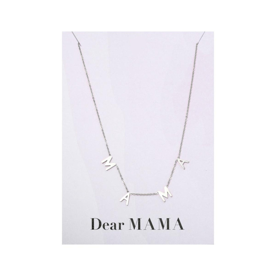 Dear mama ketting zilver