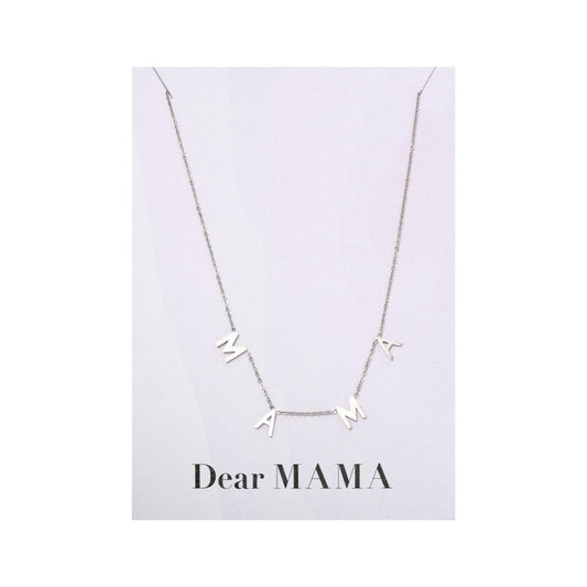 Dear mama ketting zilver
