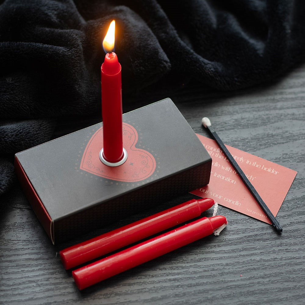 Love spell kaarsen black edition