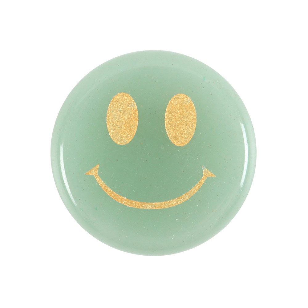 Stay positive aventurijn happy face edelsteen