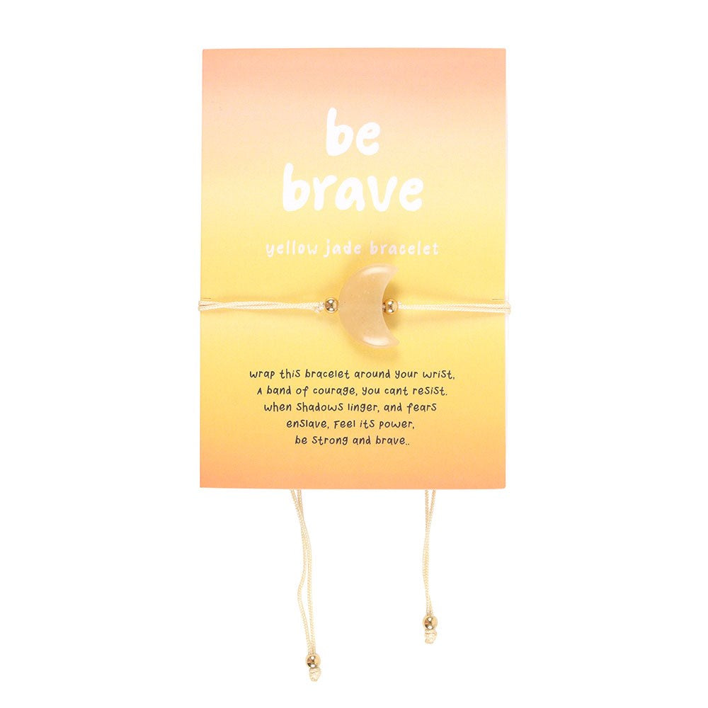 Be brave gele jade maan armband