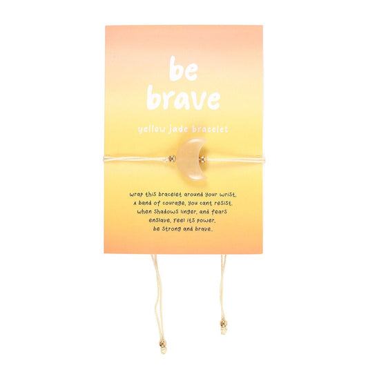 Be brave gele jade maan armband