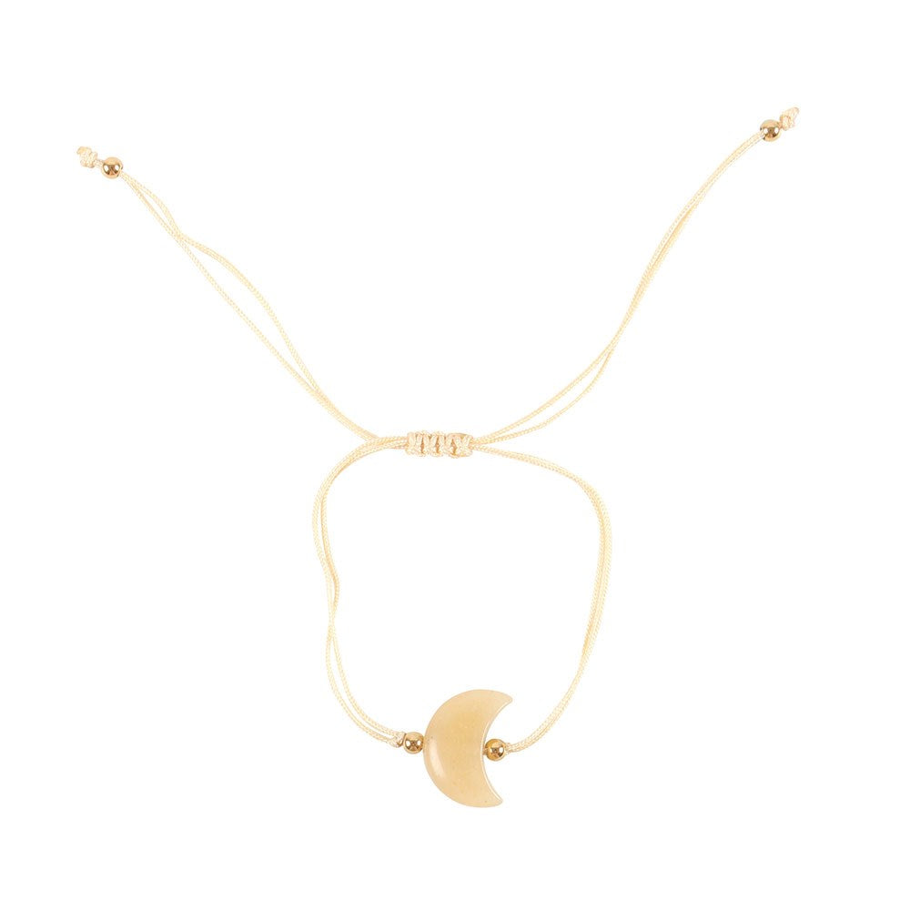 Be brave gele jade maan armband