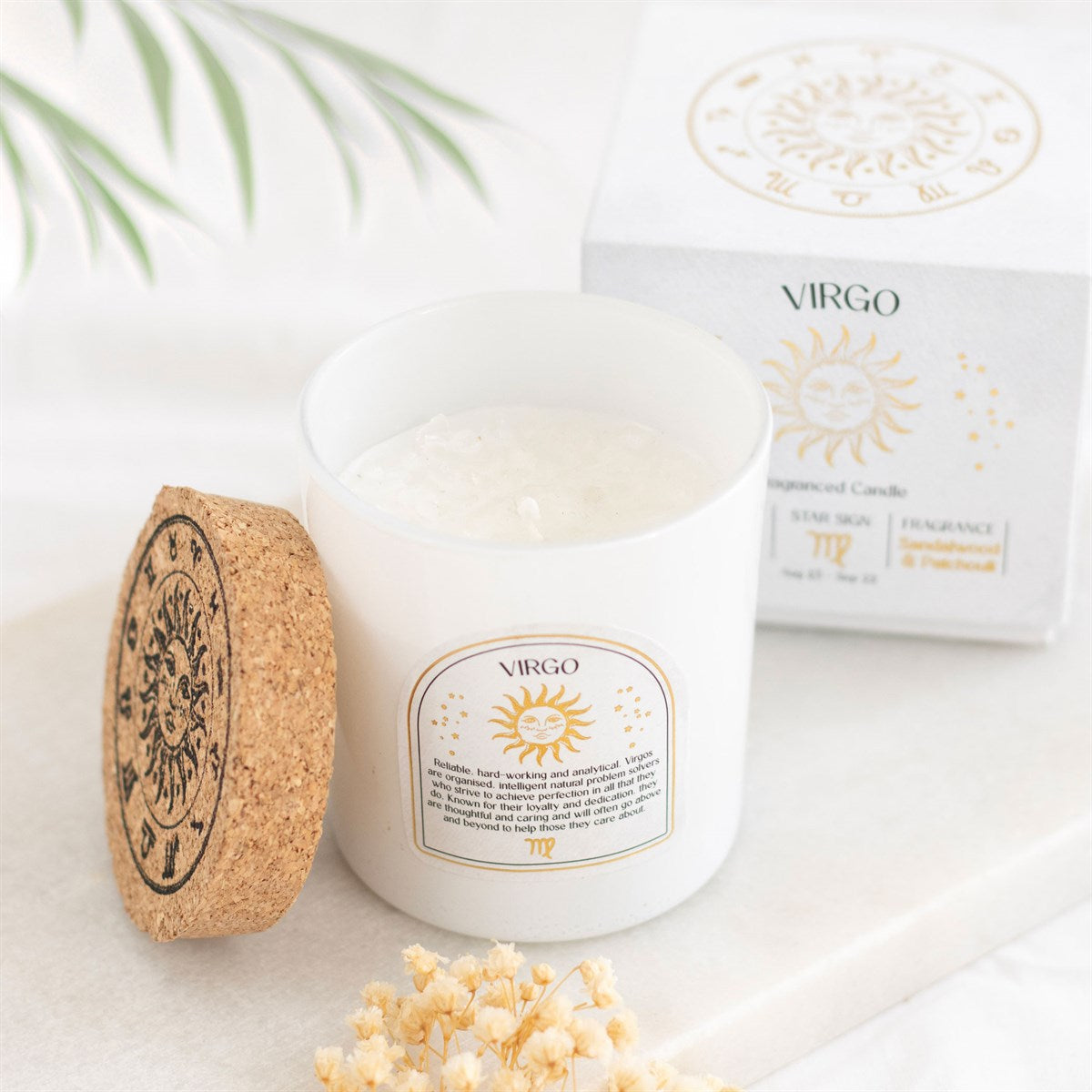 Maagd (Sandelhout & Patchouli) horoscoop kaars