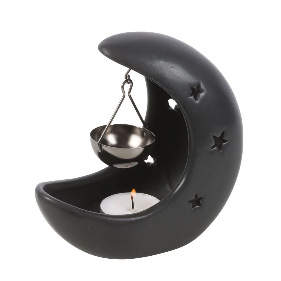 Halve maan brander (zwart)