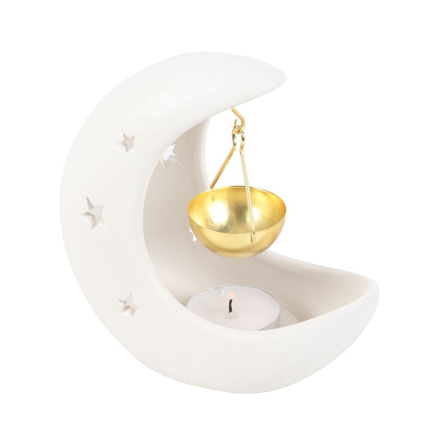 Halve maan brander (wit)