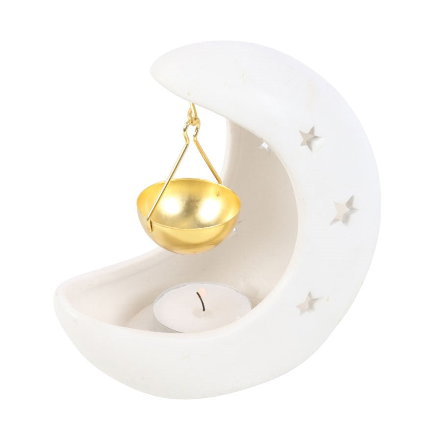 Halve maan brander (wit)