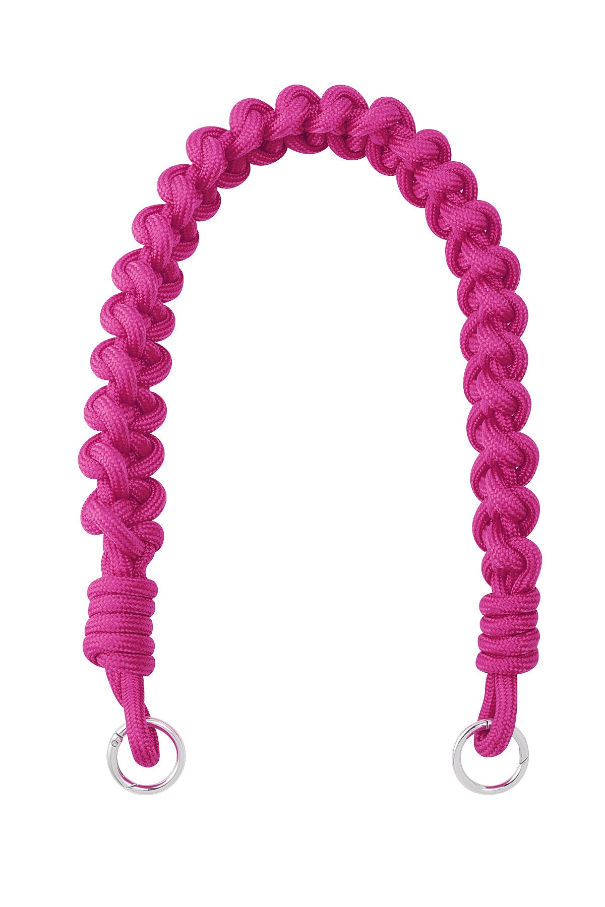 Roze gevlochten bag strap