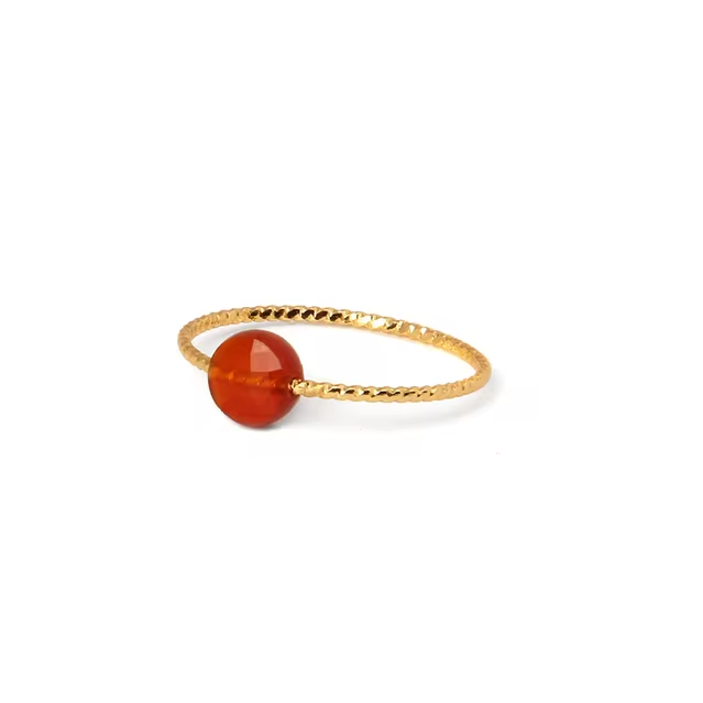 Minimalistische agaat ring