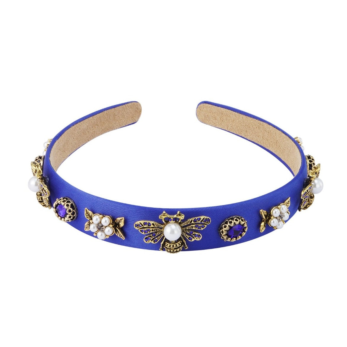 Bee blue haarband