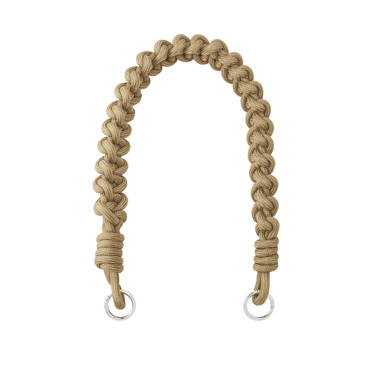 Beige gevlochten bag strap