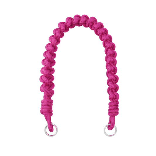 Roze gevlochten bag strap