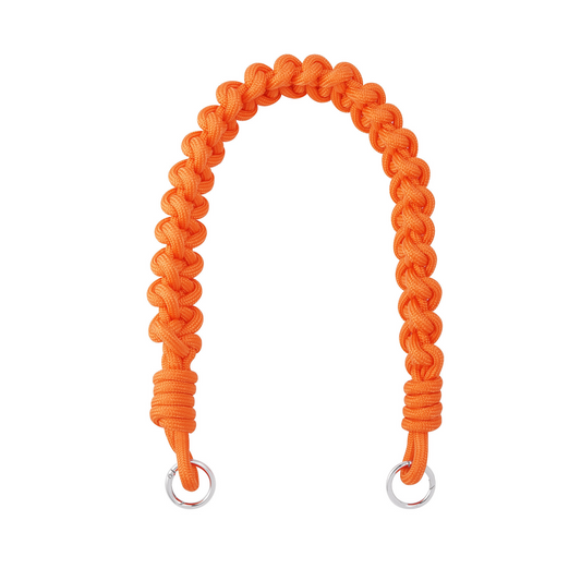 Oranje gevlochten bag strap