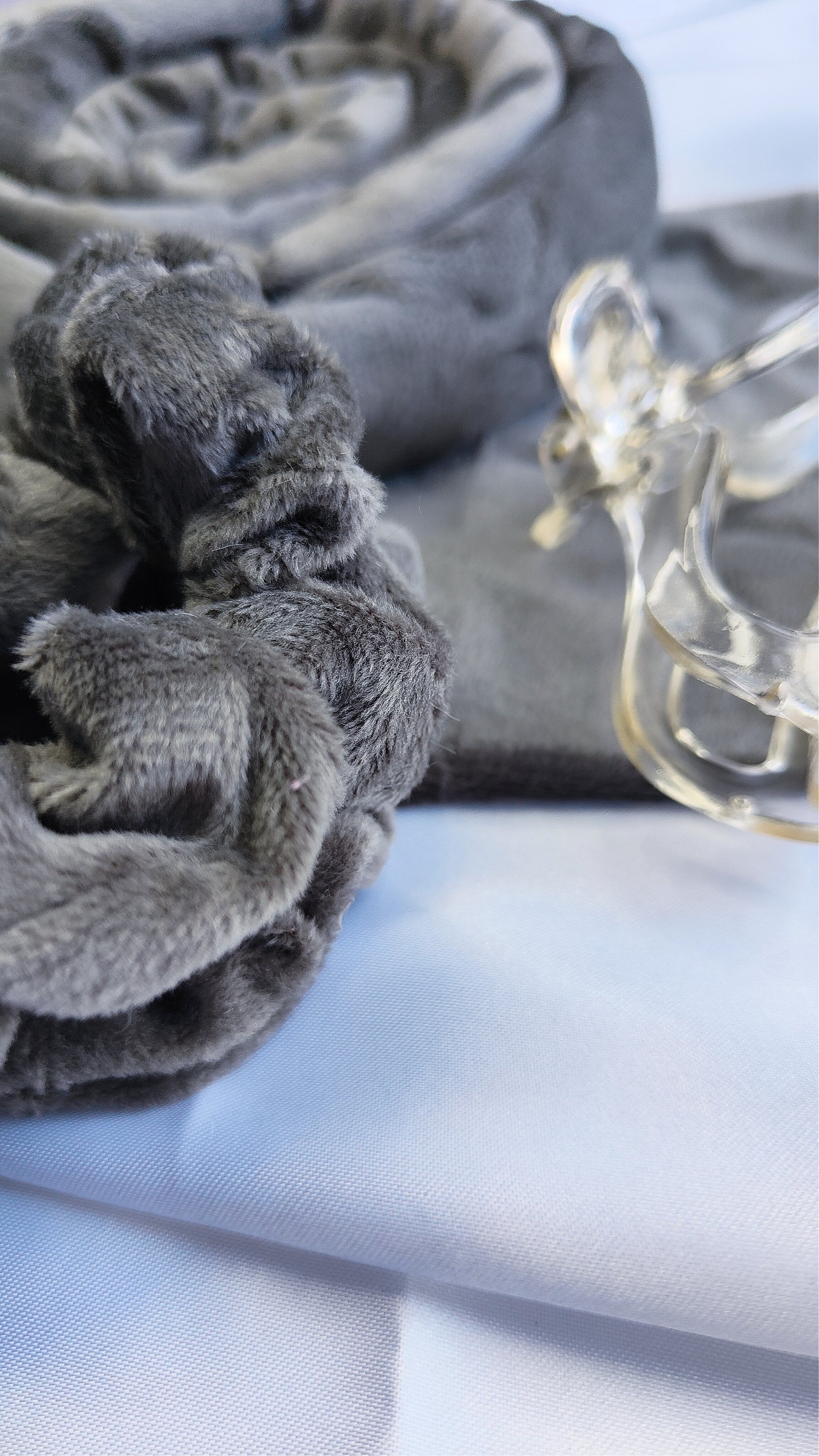 Kroonvlecht heatless curls grijs