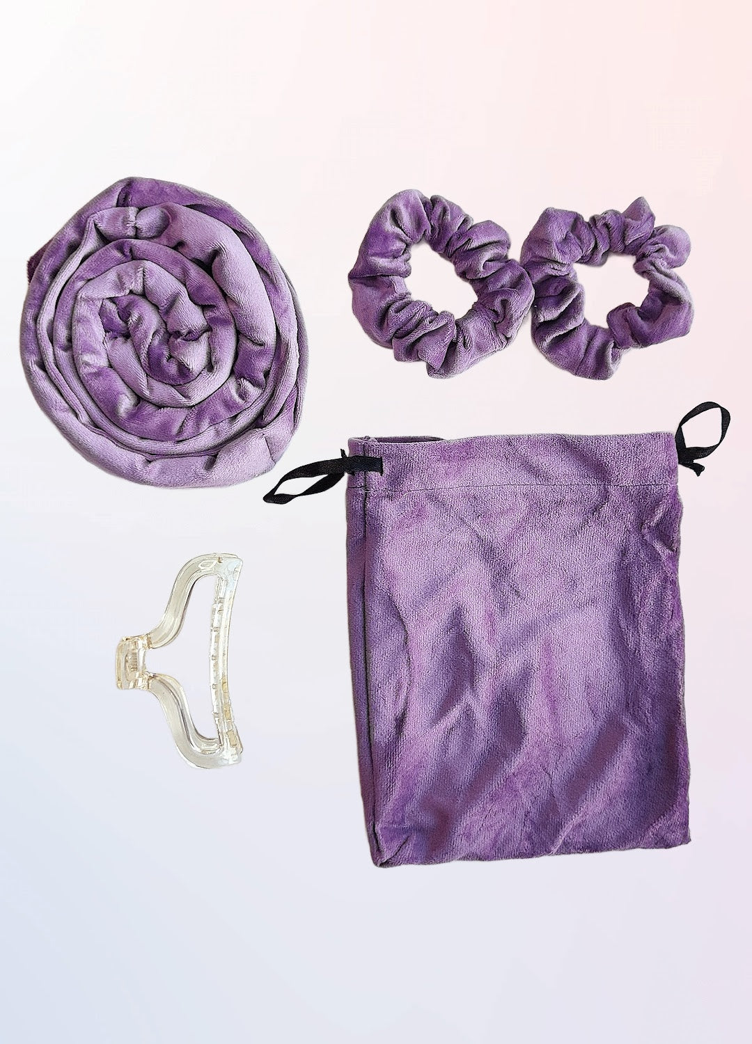 Kroonvlecht heatless curls paars