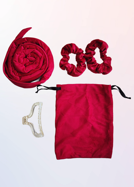 Kroonvlecht heatless curls rood