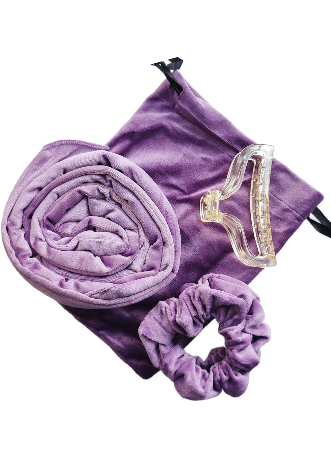 Kroonvlecht heatless curls paars