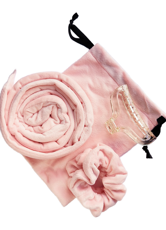 Kroonvlecht heatless curls roze