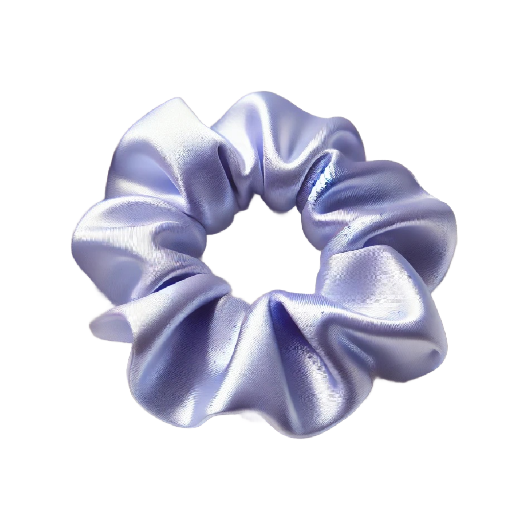 Periwinkle satijn scrunchie