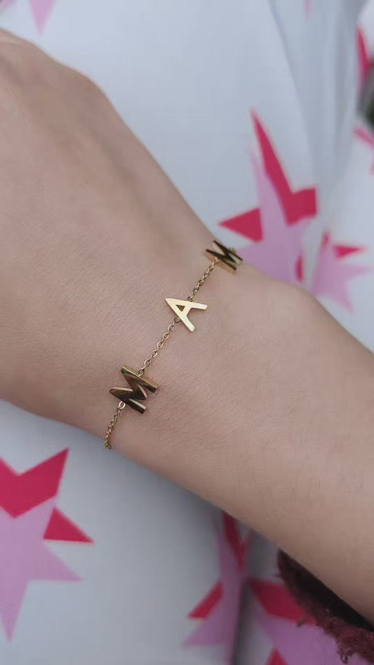 Mama armband goud