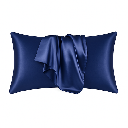 Royal blauw satijn kussensloop