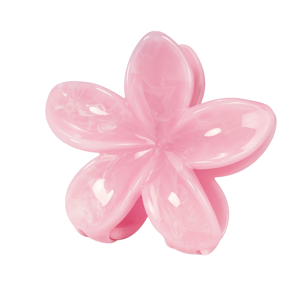 Flower haarclip roze