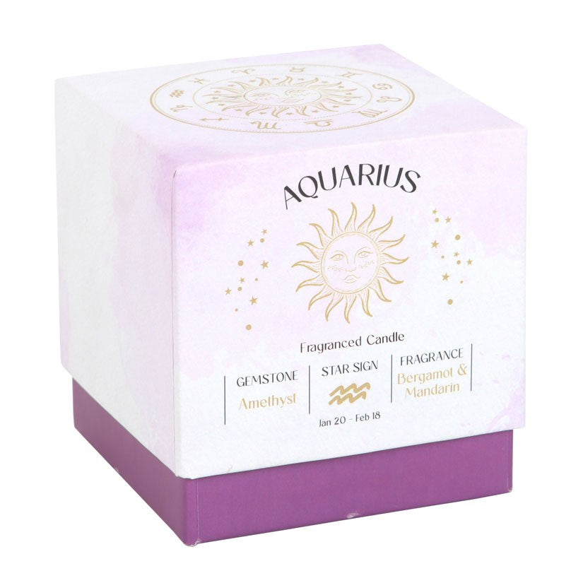 Waterman (Aquarius) horoscoop kaars