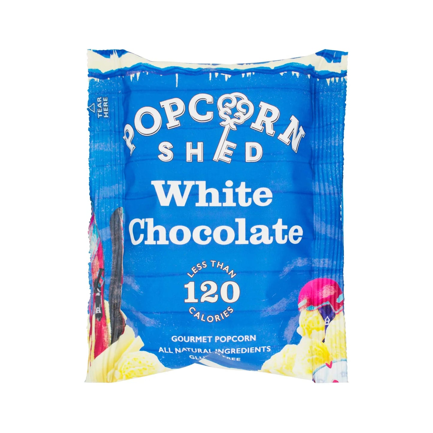Witte chocolade popcorn