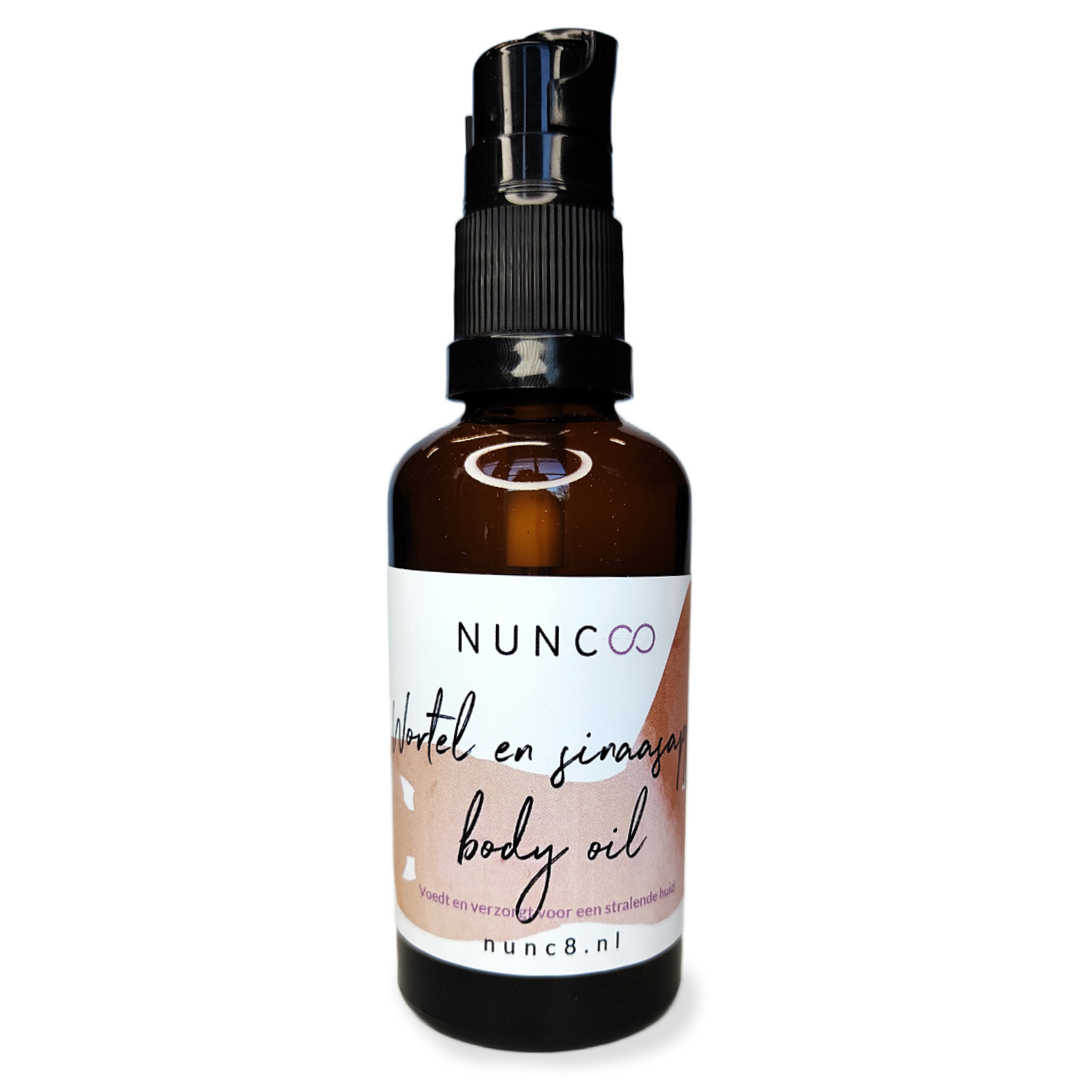 Wortel en sinaasappel body oil