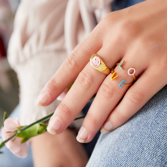 Happy pink days ring