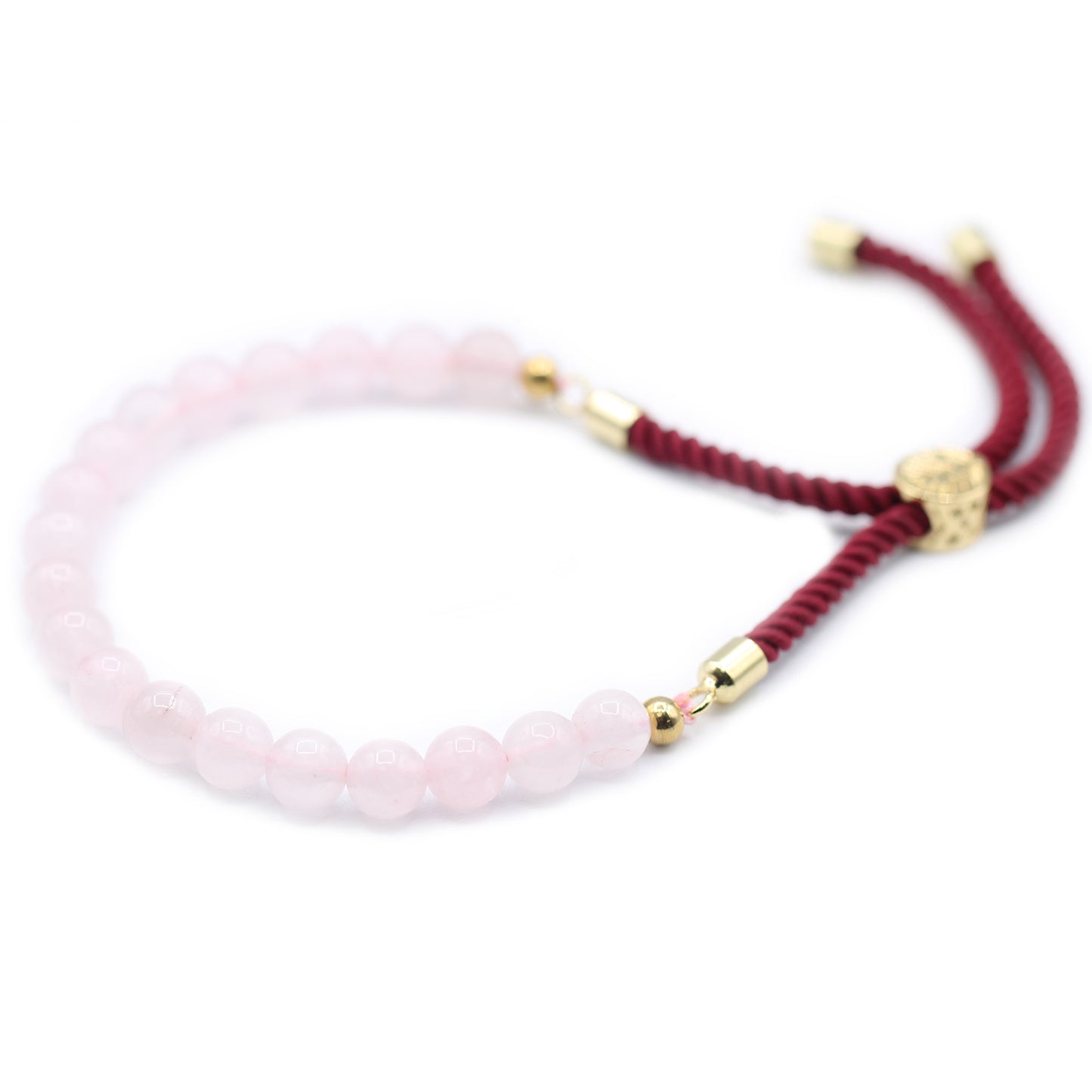 Rozenkwarts touw armband