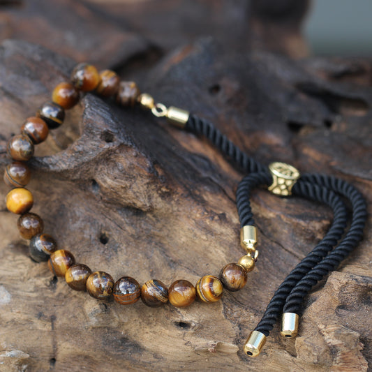 Tijgeroog touw armband
