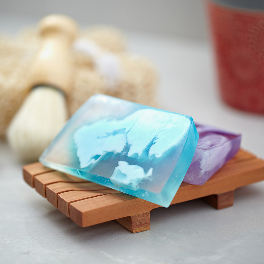 Mandarijn, cedar en witte musk scheerzeep