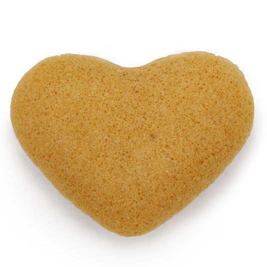 Geel hart konjac spons