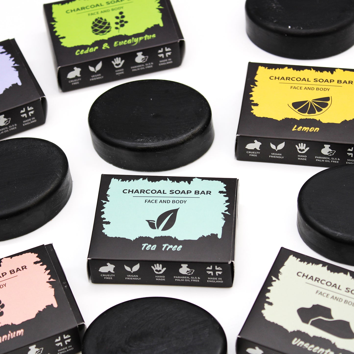 Geactiveerde houtskool zeep met tea tree
