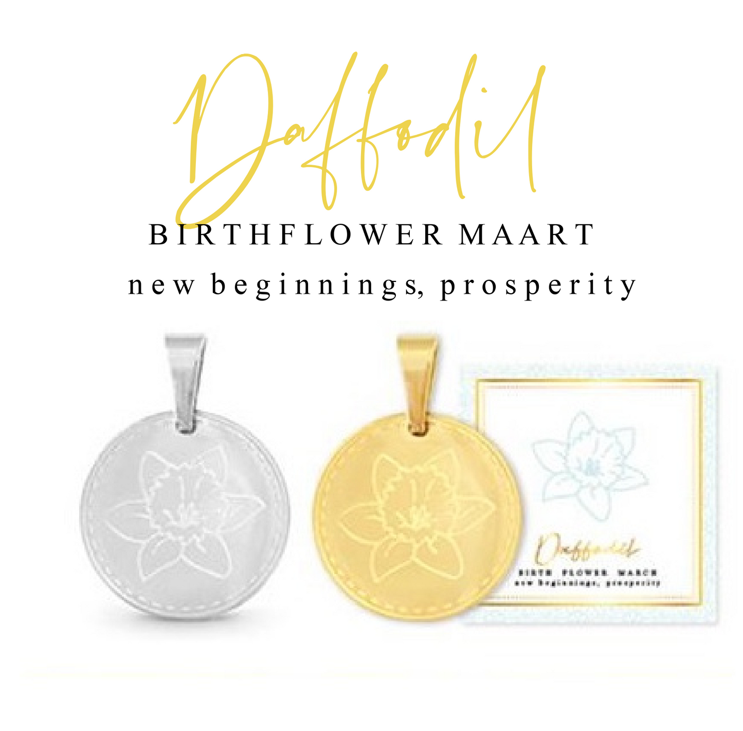 Ketting birthflower narcis maart