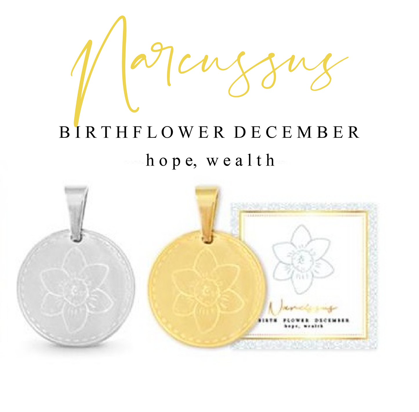 Ketting birthflower narcis december