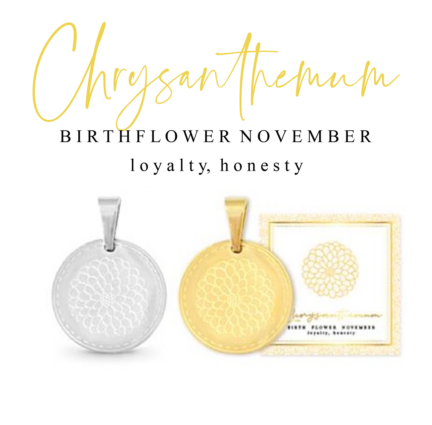 Ketting birthflower chrysant november
