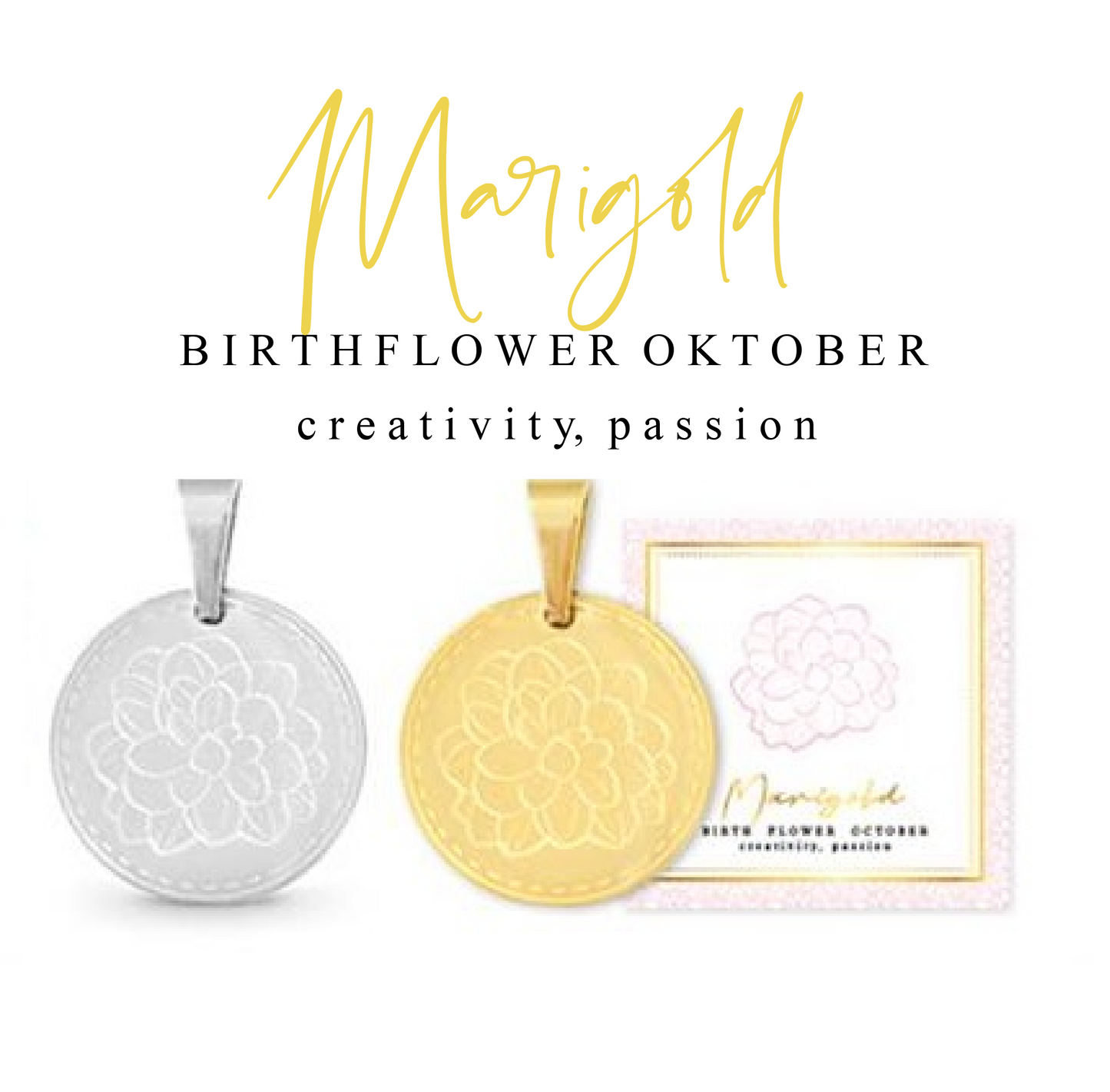 Ketting birthflower goudsbloem oktober