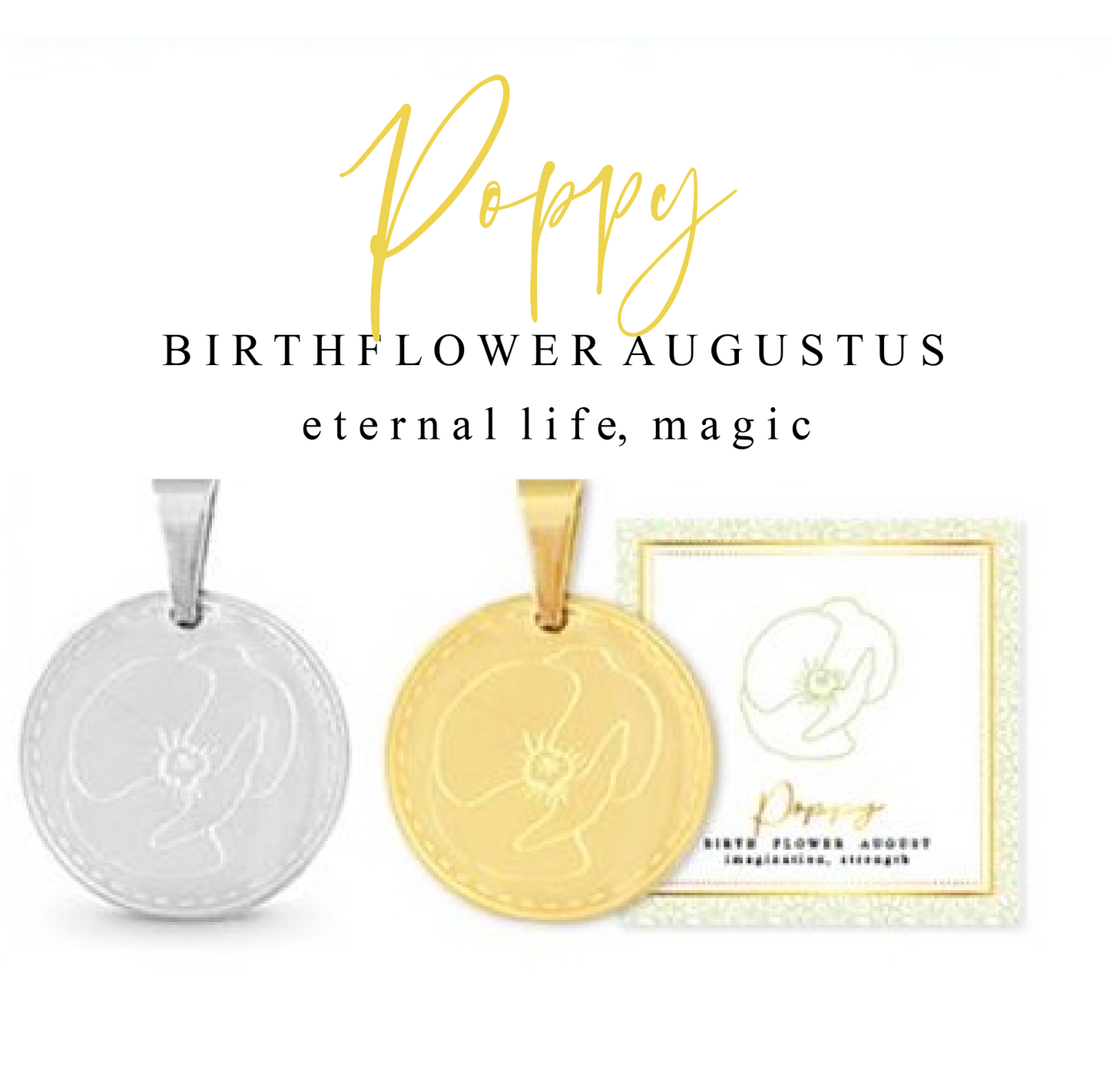 Ketting birthflower klaproos augustus